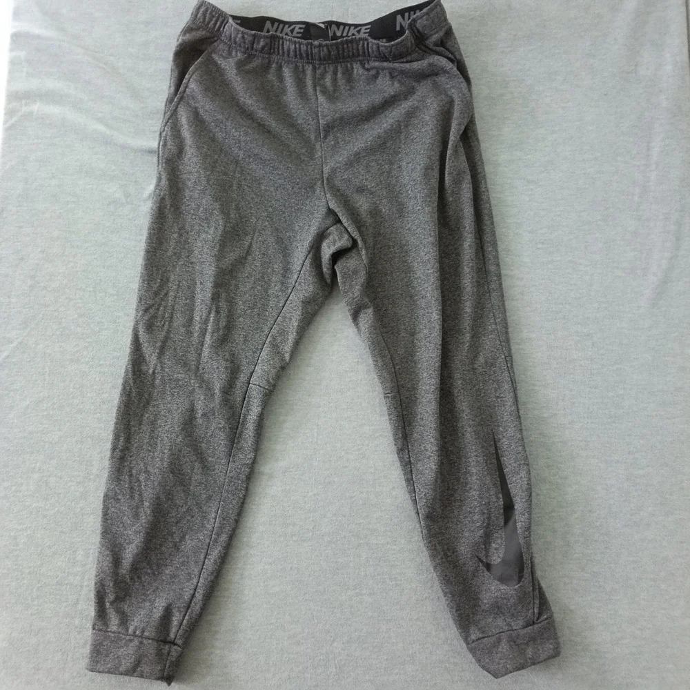 Nike Dri-FIT Mens Joggers XXL Tall Heathered Gray Fleece Tapered Sweatpants